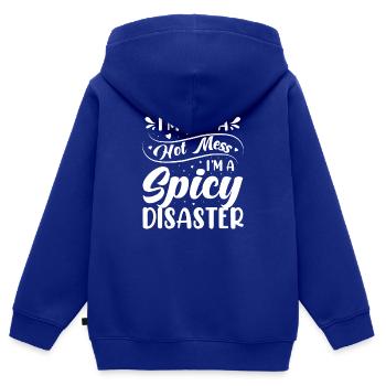 Scharf Esse Tacos Mexikanisch Schärfe Chilli - Kinder Premium Organic Zip Hoodie - Royalblau - Hinten - AI Model Kid Male (0cm)
