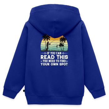 Therapie Angeln See Karpfen Angler Fischer Köder - Kinder Premium Organic Zip Hoodie - Royalblau - Hinten - AI Model Kid Male (0cm)