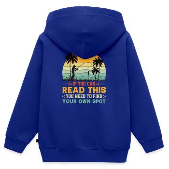 Therapie Angeln See Karpfen Angler Fischer Köder - Kinder Premium Organic Zip Hoodie - Royalblau - Hinten - AI Model Kid Male (0cm)