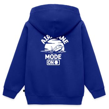 Pilot Flugzeug fliegen Flugsport Geschenkidee - Kinder Premium Organic Zip Hoodie - Royalblau - Hinten - AI Model Kid Male (0cm)