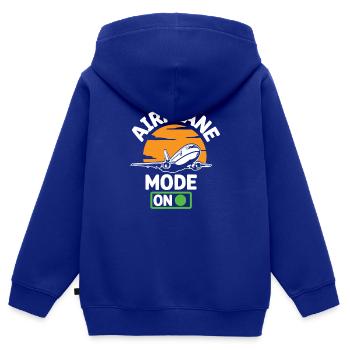 Pilot Flugzeug fliegen Flugsport Geschenkidee - Kinder Premium Organic Zip Hoodie - Royalblau - Hinten - AI Model Kid Male (0cm)