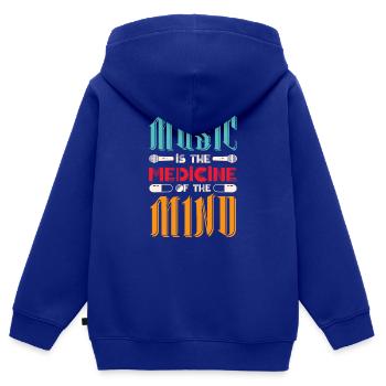 Vinyl Musiker Retro Musik Vinyl Vintage Musizieren - Kinder Premium Organic Zip Hoodie - Royalblau - Hinten - AI Model Kid Male (0cm)