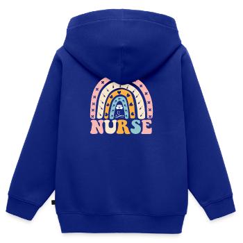Arzthelferin Krankenpflegerin Arztpraxis Assistent - Kinder Premium Organic Zip Hoodie - Royalblau - Hinten - AI Model Kid Male (0cm)