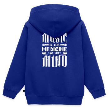 Vinyl Musiker Retro Musik Vinyl Vintage Musizieren - Kinder Premium Organic Zip Hoodie - Royalblau - Hinten - AI Model Kid Male (0cm)