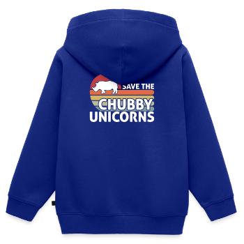 Rhino Nashorn Dickhäuter Afrika Geschenk Zoo - Kinder Premium Organic Zip Hoodie - Royalblau - Hinten - AI Model Kid Male (0cm)