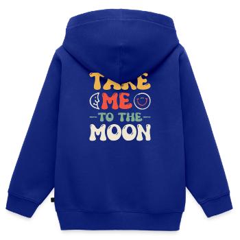 Mond / Halbmond - Kinder Premium Organic Zip Hoodie - Royalblau - Hinten - AI Model Kid Male (0cm)