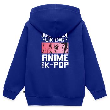 K-Pop Korea Pop Popmusik Südkorea koreanisch Musik - Kinder Premium Organic Zip Hoodie - Royalblau - Hinten - AI Model Kid Male (0cm)