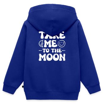 Mond / Halbmond - Kinder Premium Organic Zip Hoodie - Royalblau - Hinten - AI Model Kid Male (0cm)
