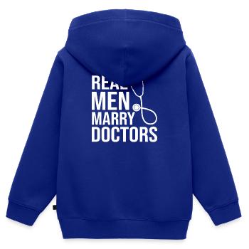 Ehefrau Mutter Doktor Promotion Akademiker Spaß - Kinder Premium Organic Zip Hoodie - Royalblau - Hinten - AI Model Kid Male (0cm)