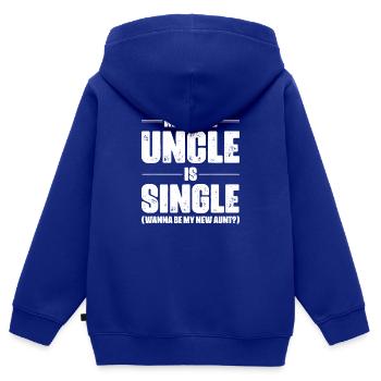 Meilleur oncle Bad Influence Cadeau de famille - Sweat Premium à capuche zippé enfant bio - bleu roi - Dos - AI Model Kid Male (0cm)