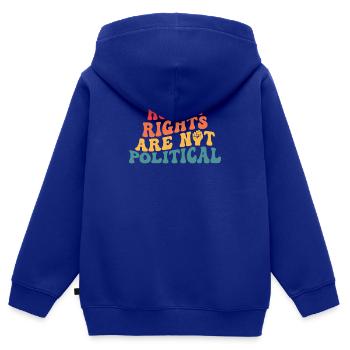 Menschenrechte Politik Freiheit Demonstrieren - Kinder Premium Organic Zip Hoodie - Royalblau - Hinten - AI Model Kid Male (0cm)