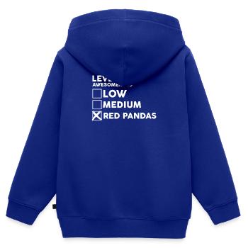 Red Panda Gift Red Panda - Kids Premium Organic Zip-up Hoodie - royal blue - Back - AI Model Kid Male (0cm)