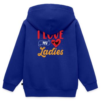 Witziger Spruch Hühnerbesitzer Hühnerzüchter - Kinder Premium Organic Zip Hoodie - Royalblau - Hinten - AI Model Kid Male (0cm)