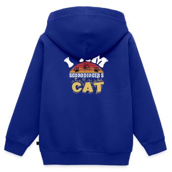 Schrodingers Katze box Lustige Wissenschaft Nerd - Kinder Premium Organic Zip Hoodie - Royalblau - Hinten - AI Model Kid Male (0cm)
