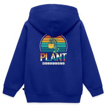 Gärtner Obstgarten Hobbygärtner Geschenk Garten - Kinder Premium Organic Zip Hoodie - Royalblau - Hinten - AI Model Kid Male (0cm)