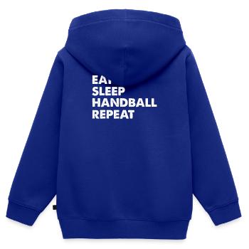 Handball Dreher Handballspieler Handballverein - Kinder Premium Organic Zip Hoodie - Royalblau - Hinten - AI Model Kid Male (0cm)