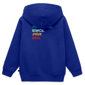 July 2011 - Birthday in July - Kids Premium Organic Zip-up Hoodie - royal blue - Back - AI Model Kid Male (0cm)