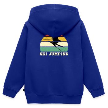 Skispringer Skispringen Wintersport Extremsport - Kinder Premium Organic Zip Hoodie - Royalblau - Hinten - AI Model Kid Male (0cm)