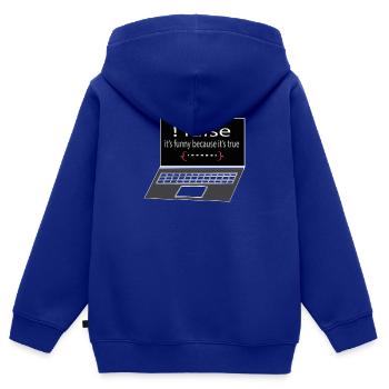 Softwareentwickler Programmierer Geschenk - Kinder Premium Organic Zip Hoodie - Royalblau - Hinten - AI Model Kid Male (0cm)