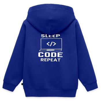 Softwareentwickler Programmierer Geschenk - Kinder Premium Organic Zip Hoodie - Royalblau - Hinten - AI Model Kid Male (0cm)