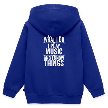 Vinyl Musiker Retro Musik Vinyl Vintage Musizieren - Kinder Premium Organic Zip Hoodie - Royalblau - Hinten - AI Model Kid Male (0cm)
