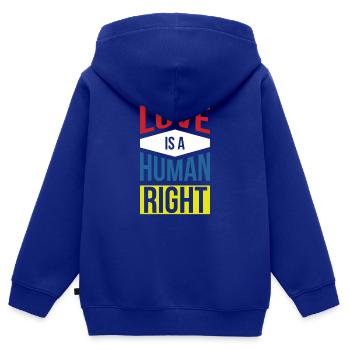 Menschenrechte Politik Freiheit Demonstrieren - Kinder Premium Organic Zip Hoodie - Royalblau - Hinten - AI Model Kid Male (0cm)
