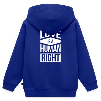 Menschenrechte Politik Freiheit Demonstrieren - Kinder Premium Organic Zip Hoodie - Royalblau - Hinten - AI Model Kid Male (0cm)