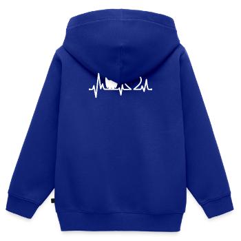 Eule Nachtaktiv nachteule Vogel Tier Mond - Kinder Premium Organic Zip Hoodie - Royalblau - Hinten - AI Model Kid Male (0cm)