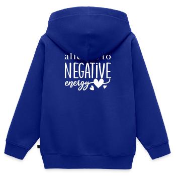 pensées positives vie positive - Sweat Premium à capuche zippé enfant bio - bleu roi - Dos - AI Model Kid Male (0cm)