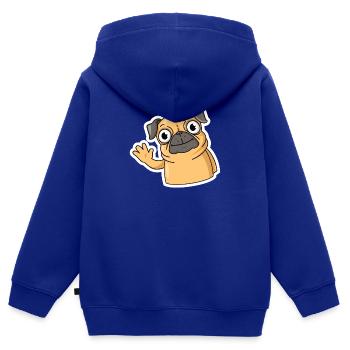 Süßer Mops Leben Welpe Hundebesitzer Mopsliebe - Kinder Premium Organic Zip Hoodie - Royalblau - Hinten - AI Model Kid Male (0cm)