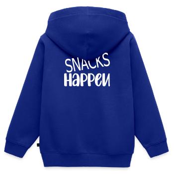 Snack Abendessen Speise Hungrig Naschen Essen - Kinder Premium Organic Zip Hoodie - Royalblau - Hinten - AI Model Kid Male (0cm)