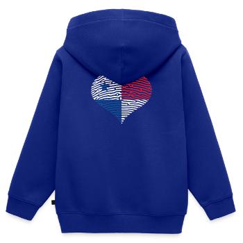 Panama herz Flagge Fahne Zentralamerika Kanal - Kinder Premium Organic Zip Hoodie - Royalblau - Hinten - AI Model Kid Male (0cm)