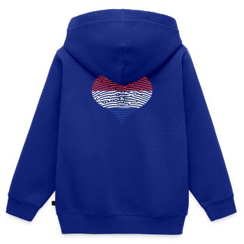 Paraguay Herz Flagge Fahne Lateinamerika Reisen - Kinder Premium Organic Zip Hoodie - Royalblau - Hinten - AI Model Kid Male (0cm)