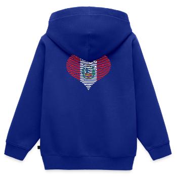 Peru Herz Flagge Urlaub Reisen Tourismus Peru - Kinder Premium Organic Zip Hoodie - Royalblau - Hinten - AI Model Kid Male (0cm)