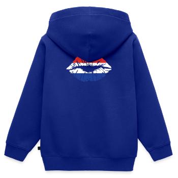 Paraguay Herz Flagge Fahne Lateinamerika Reisen - Kinder Premium Organic Zip Hoodie - Royalblau - Hinten - AI Model Kid Male (0cm)