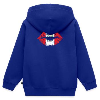 Peru Herz Flagge Urlaub Reisen Tourismus Peru - Kinder Premium Organic Zip Hoodie - Royalblau - Hinten - AI Model Kid Male (0cm)