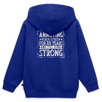 Silver Wedding 25 Years Married Wedding Anniversary - Kids Premium Organic Zip-up Hoodie - royal blue - Back - AI Model Kid Male (0cm)