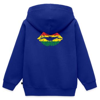 Bolivien - Bolivien Flagge - Made in Bolivia - Kinder Premium Organic Zip Hoodie - Royalblau - Hinten - AI Model Kid Male (0cm)
