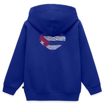 Kuba Flagge herz Fahne Kubaner - Kinder Premium Organic Zip Hoodie - Royalblau - Hinten - AI Model Kid Male (0cm)