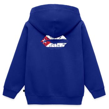 Kuba Flagge herz Fahne Kubaner - Kinder Premium Organic Zip Hoodie - Royalblau - Hinten - AI Model Kid Male (0cm)