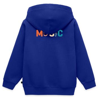 Vinyl Musiker Retro Musik Vinyl Vintage Musizieren - Kinder Premium Organic Zip Hoodie - Royalblau - Hinten - AI Model Kid Male (0cm)