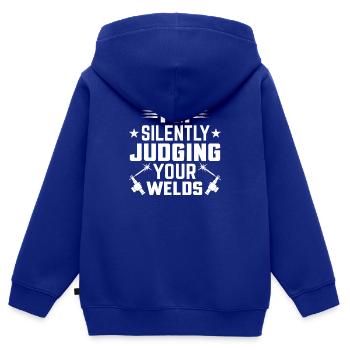 Schweißer Beruf Hitze Stahl Gas WIG MAG Schweißen - Kinder Premium Organic Zip Hoodie - Royalblau - Hinten - AI Model Kid Male (0cm)