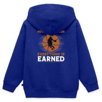 Basketballer Basketball Slamdunk BBall Korbleger - Kinder Premium Organic Zip Hoodie - Royalblau - Hinten - AI Model Kid Male (0cm)