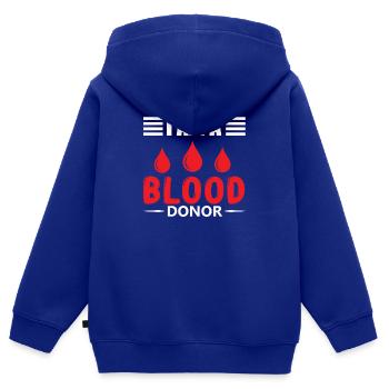 Blood donation Blood donations Blood donors - Kids Premium Organic Zip-up Hoodie - royal blue - Back - AI Model Kid Male (0cm)