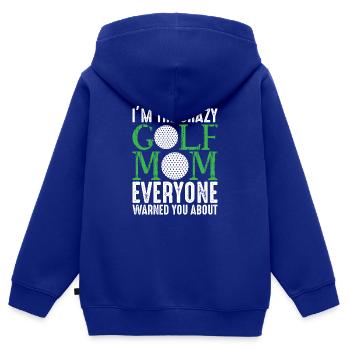 Golfspieler Golfer Golfschläger Golfen Golf Mutter - Kinder Premium Organic Zip Hoodie - Royalblau - Hinten - AI Model Kid Male (0cm)