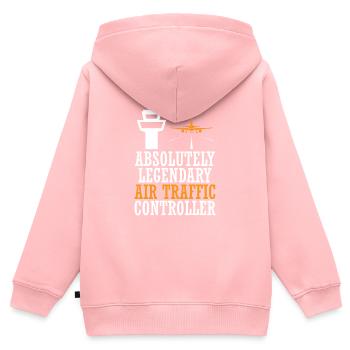 Air traffic controller Tower controller Flight attendants - Kids Premium Organic Zip-up Hoodie - rose - Back - AI Model Kid Female (0cm)