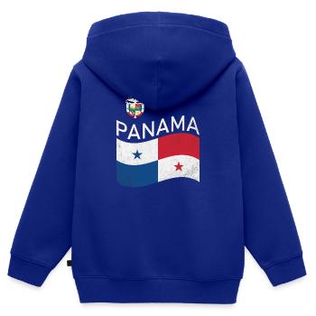 Panama herz Flagge Fahne Zentralamerika Kanal - Kinder Premium Organic Zip Hoodie - Royalblau - Hinten - AI Model Kid Male (0cm)
