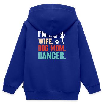 Mama Mutter Hundebesitzerin Tänzerin Tanzen Frau - Kinder Premium Organic Zip Hoodie - Royalblau - Hinten - AI Model Kid Male (0cm)