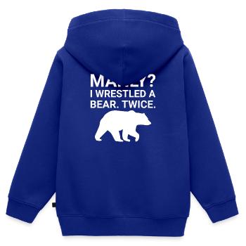 Männerspruch Männer Männertag lustige Sprüche - Kinder Premium Organic Zip Hoodie - Royalblau - Hinten - AI Model Kid Male (0cm)