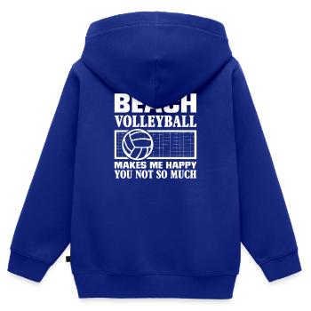 Volleyball Volley Aufschlag Volleyballspieler - Kinder Premium Organic Zip Hoodie - Royalblau - Hinten - AI Model Kid Male (0cm)
